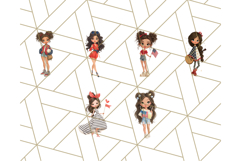 Patriotic Fashion Girl Clipart PNG for 4th of July Product Image 8