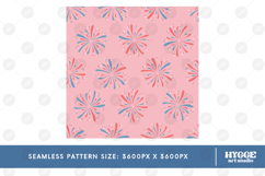 American 4th of July Fireworks Seamless Pattern Bundle Set Product Image 7