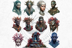 Deep Sea Fantasy Clipart PNG, Mermaid, ocean mythology Product Image 4