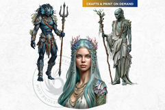 Deep Sea Fantasy Clipart PNG, Mermaid, ocean mythology Product Image 5