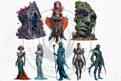 Deep Sea Fantasy Clipart PNG, Mermaid, ocean mythology Product Image 6