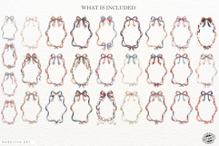 Coquette Patriotic Ribbon Bow Frames Clipart Product Image 4