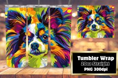 Whimsical Abstract Dog Tumbler Wrap 20oz Art Product Image 1
