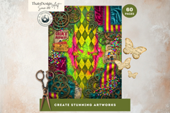 Distressed Carnival Journal pages 1, Halloween Creepy Circus Product Image 12