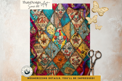 Distressed Carnival Journal pages 2, Halloween Creepy Circus Product Image 10