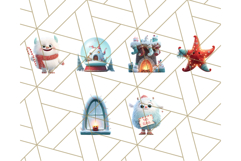 Holiday Yeti Village PNG Clipart, Cute Winter Clip Art Product Image 8