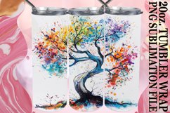 Enchanting Whimsical Dynamic Tree Tumbler Wrap: 20oz Sublima Product Image 1
