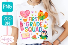 First Grade squad shirt PNG, First Grade Teacher mug PNG Product Image 1
