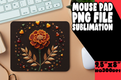 Bright Desk Pad Sublimation Ideas, 3D Flower Product Image 1