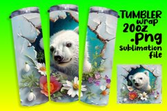 Cute Animals Tumbler Wrap: 3D Wall Hole Spring Design Product Image 1