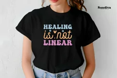 Mental Health Quotes SVG | Healing Is Not Linear Product Image 4