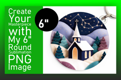 Charming Round Design Coaster Template , Holiday Product Image 1