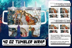 Shimmering Lily Pond Tumbler Wrap: Sublimation, 40oz Product Image 1