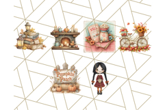 Cozy Fall Clipart 52 PNG Autumn Cozy Elements Product Image 8