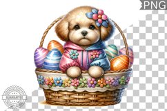 Easter Dog Sublimation - Easter Clipart PNG Design Product Image 1