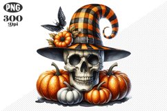 Halloween Skull Sublimation - Clipart PNG Design Product Image 1