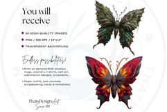 Elemental Butterflies PNG, Fantasy Magic Insect Clipart Product Image 2