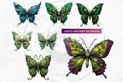 Elemental Butterflies PNG, Fantasy Magic Insect Clipart Product Image 4