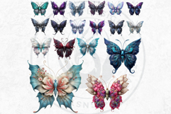 Elemental Butterflies PNG, Fantasy Magic Insect Clipart Product Image 6