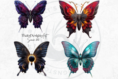 Elemental Butterflies PNG, Fantasy Magic Insect Clipart Product Image 8