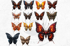 Elemental Butterflies PNG, Fantasy Magic Insect Clipart Product Image 9