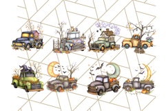 Halloween Cottagecore Truck PNG Clipart, Fall Style Clip Art Product Image 4