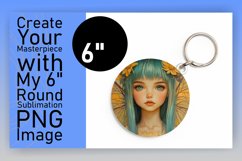 Whimsical Circle PNG Sublimation Design , Fairy Product Image 1