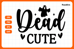 Funny Halloween Dog Bandana Quote SVG | Dead Cute Product Image 3