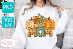 Fall Mom sublimation PNG, Fall shirt front and back PNG Product Image 4