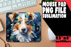 Artistic Dog Painting Mouse Pad - PNG Sublimation Product Image 1