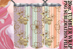 Magical Nights 20oz tumbler wrap, Gold Flower Product Image 1