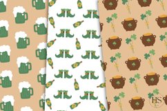 12 St Patrick&#039;s Day Digital Paper, Irish Clover Pattern Product Image 2