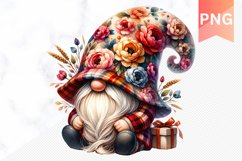 Floral Gnome Sublimation - Clipart PNG Bundle Product Image 11