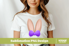 Coquette Easter Bow Bunny Ears Sublimation PNG Product Image 2