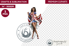 4th of July Character clipart, Patriotic Americana PNG Product Image 1