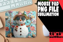 Winter Holiday Snowman Mouse Pad - Seasonal Festivities Product Image 1