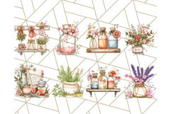 Cottagecore Apothecary PNG Clipart, Rustic Potions &amp; Herbs Product Image 4