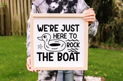 We're Just Here To Rock The Boat SVG, Summer SVG Design Product Image 3