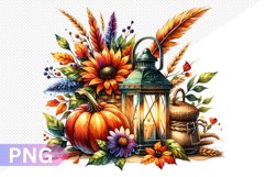 Autumn Harvest Pumpkin Sublimation - Pumpkin Clipart Design Product Image 1