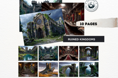 Epic Fantasy Landscape Backdrops for RPGs and Junk Journals Product Image 4
