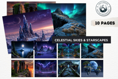 Epic Fantasy Landscape Backdrops for RPGs and Junk Journals Product Image 7