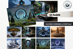 Epic Fantasy Landscape Backdrops for RPGs and Junk Journals Product Image 9
