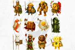 Fantasy Food Characters RPG Clipart PNG Graphics Bundle Product Image 4