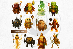 Fantasy Food Characters RPG Clipart PNG Graphics Bundle Product Image 7