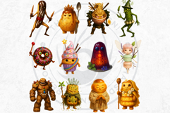 Fantasy Food Characters RPG Clipart PNG Graphics Bundle Product Image 9