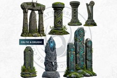Fantasy Pillars &amp; Monoliths Clipart Set World Architecture Product Image 5