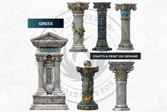 Fantasy Pillars &amp; Monoliths Clipart Set World Architecture Product Image 6