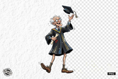 Whimsical Graduation Grandpa Clipart Product Image 1