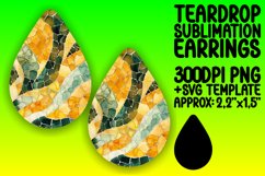Glitter Flower Teardrop Earring Art Product Image 1