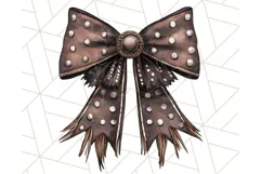 Western Style Bow PNG, Cute Cowboy, Cowgirl Coquette Png Product Image 4